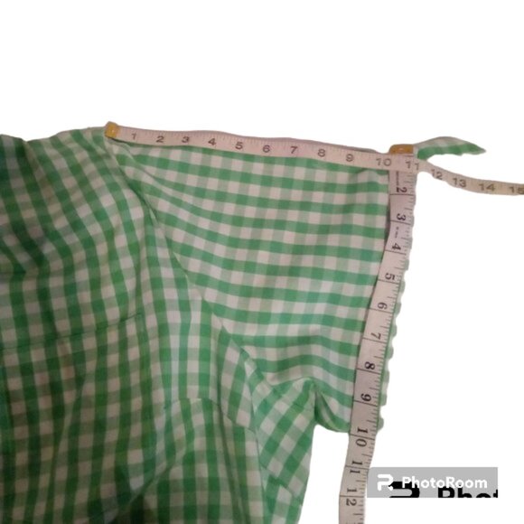 Roaman's gingham blouse sz 32W (5X) - Picture 9 of 11